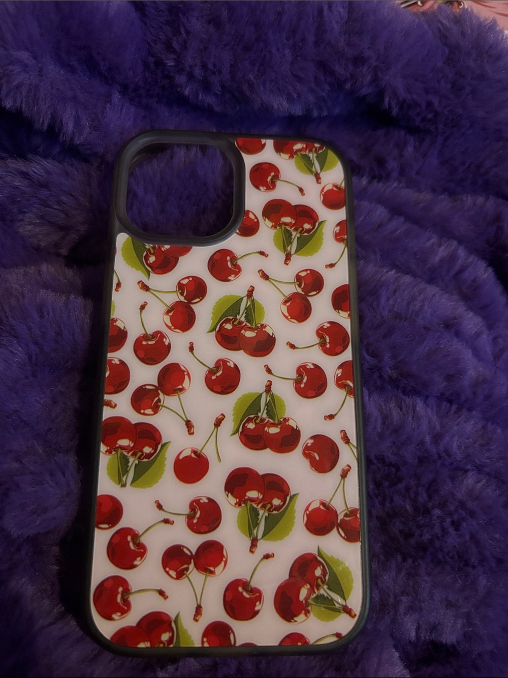 Cherry Pattern Protective Phone Case - Red & White